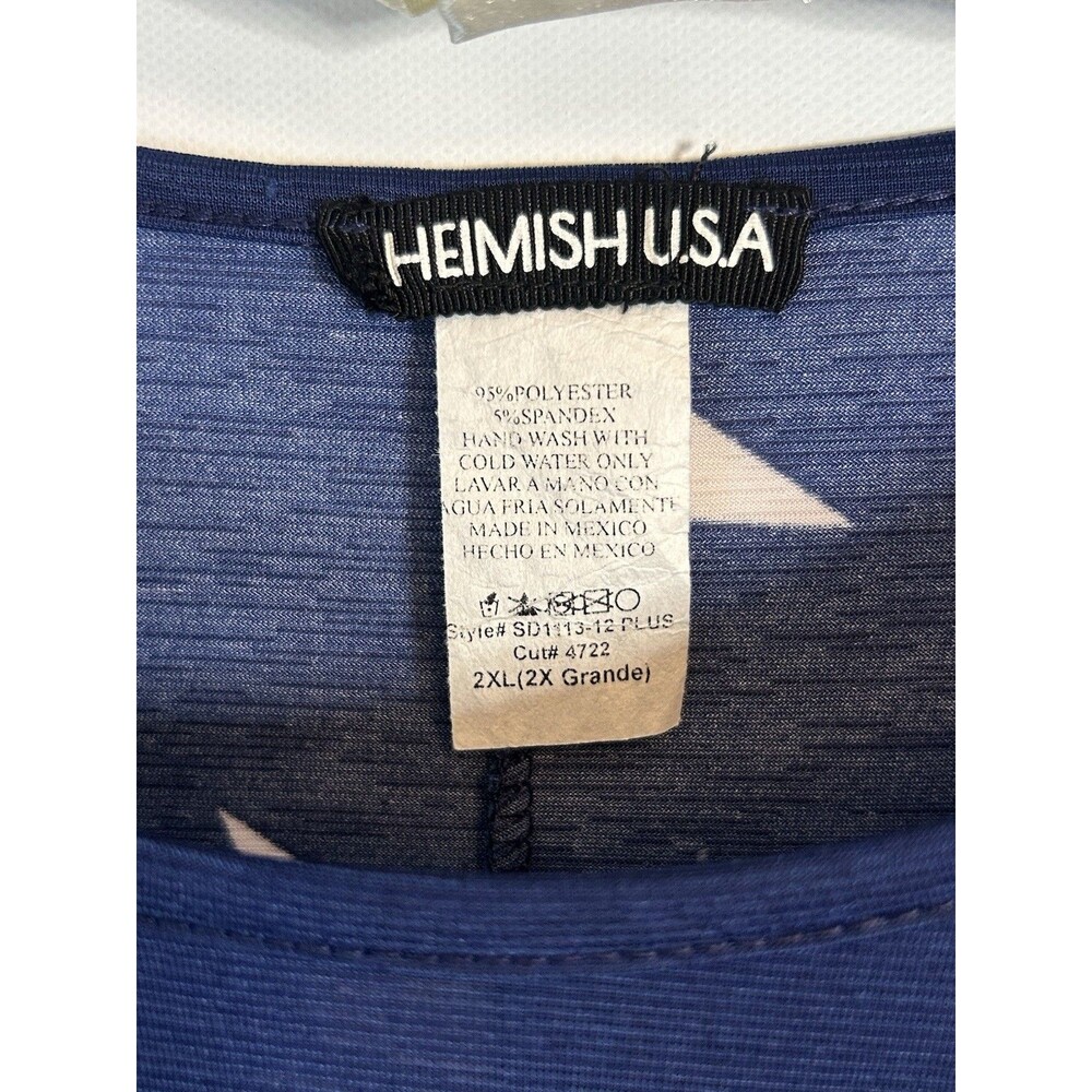 Heimish U.S.A. Women’s 2XL Navy Blue White Stars Maxi Dress Sleeveless Pockets - Picture 5 of 13